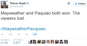 Trevor Noah on Mayweather vs pacquiao fight image